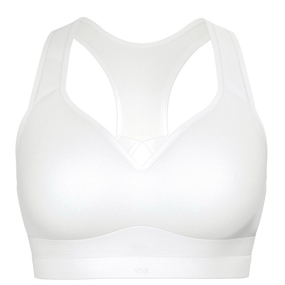 VSX White Sports Bra Smooth Comfort Design